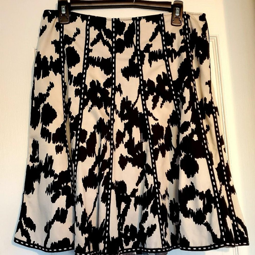 VINTAGE CAbi - Black & White Circle Skirt